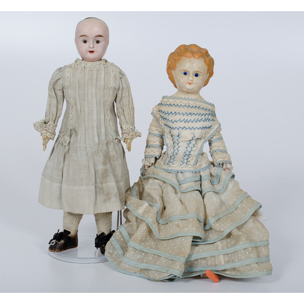 Composition Dolls Two 19th century 15e9c0