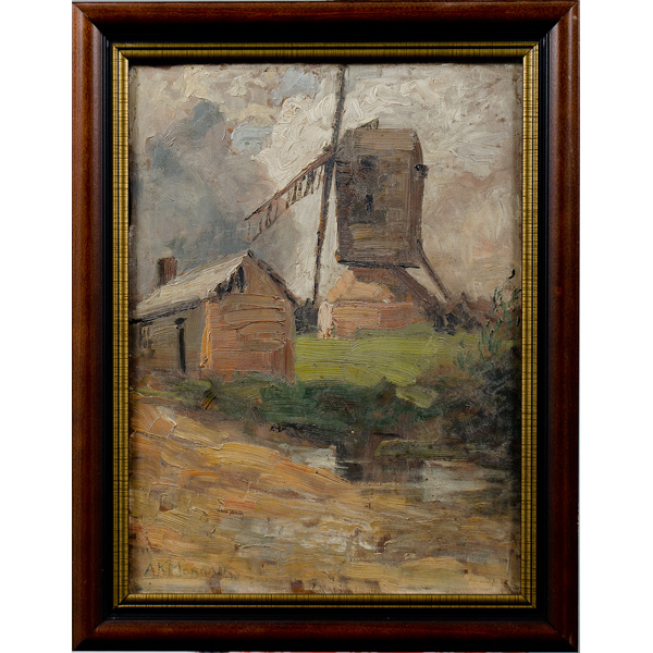 Windmill Scene by A. K. Morgan A.K.