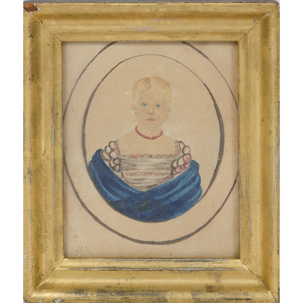 Early American Miniature Portrait of