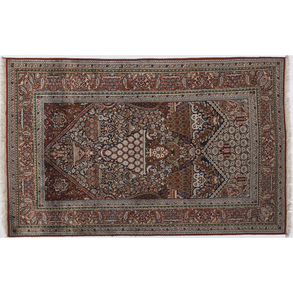 Persian Silk Rug Iranian. A silk