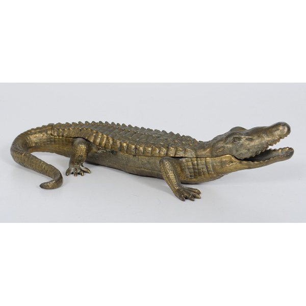 Bronzed Alligator Inkwell American