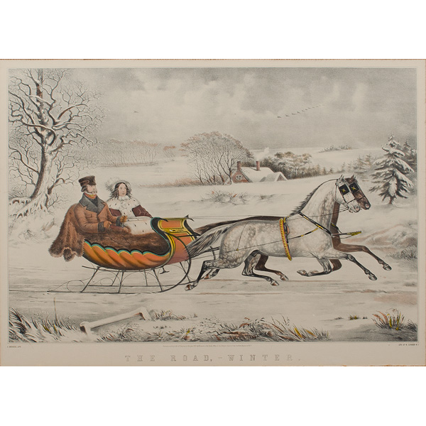 Currier & Ives The Road - Winter Colored