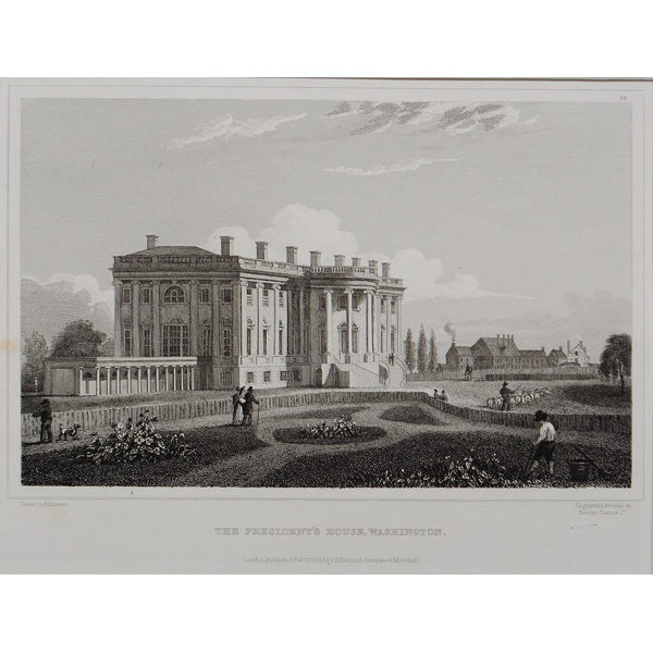 The Presidents House Washington Etching