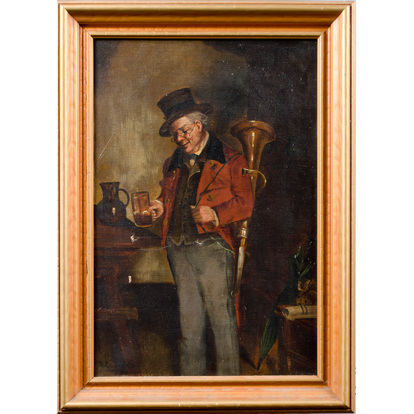 Oil Painting of a Brass Horn Player 15ea98