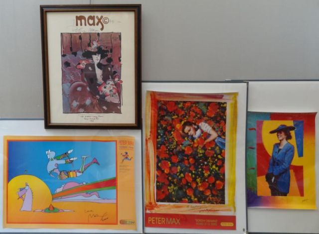 MAX Peter. 4 Signed Posters.Framed