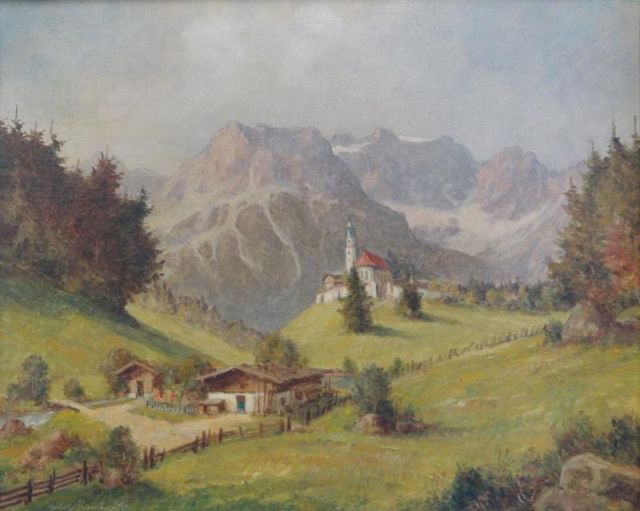 REINHARDT Willy. O/B German Landscape.Signed