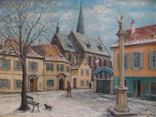LECOQUE Alois. O/C French Winter Street