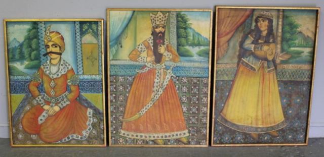 3 Middle Eastern Oils on Canvas From 15ead2