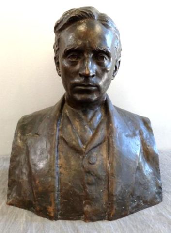 POTTER Louis. 1902 Bronze Bust of Woodrow