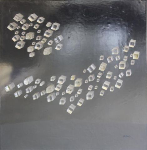 RISSO Abstract Lucite Relief on 15eade