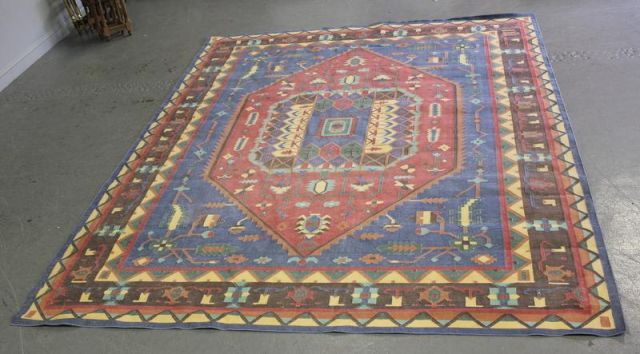 Modern Handmade Dhurrie Carpet.Caucasian