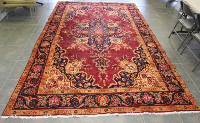 Handmade Iranian Carpet.Label verso