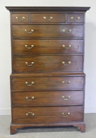 Georgian Mahogany Chest on Chest.From