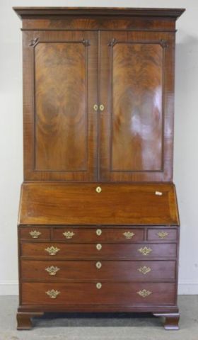 Georgian Mahogany Slant Front Secretary With 15eb16