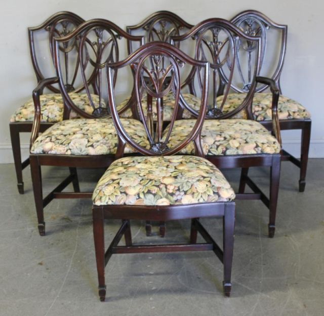 Set of Six 1940's Mahogany Dining