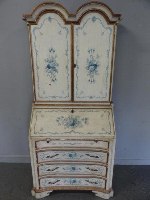 Italian Style Paint Decorated Secretary