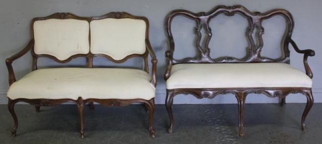 Two Vintage Italian Style Settees.From