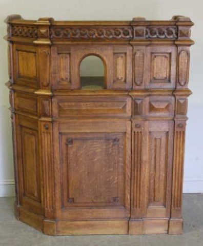 Victorian Oak Gothic Style Tellers