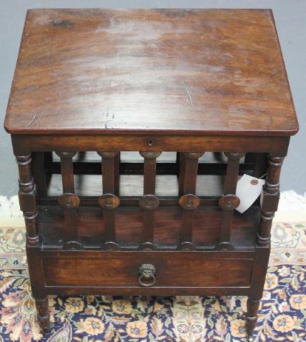 19th Cent Mahogany Lift Top Canterbury With 15eb33