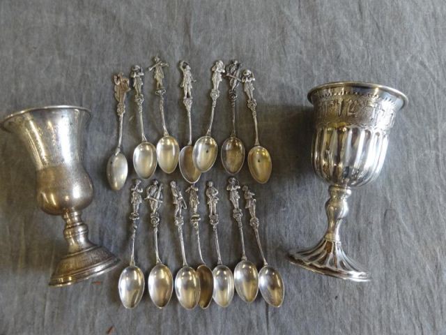 STERLING. Lot of 14 Spoons & 2