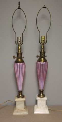 Pair of Murano Lamps.From a Great