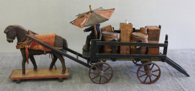 American Folk Art Horse and Wagon From 15eb6b