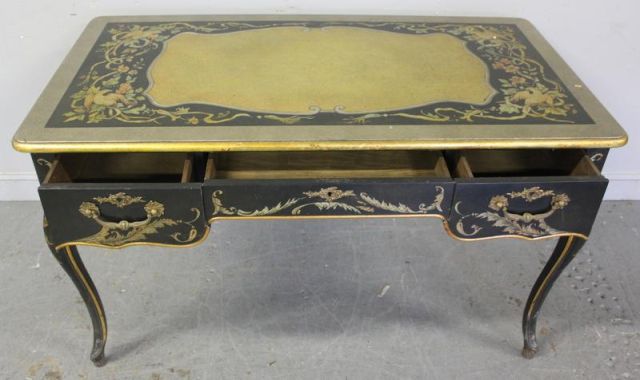 French Style 3 Drawer Desk Decorated