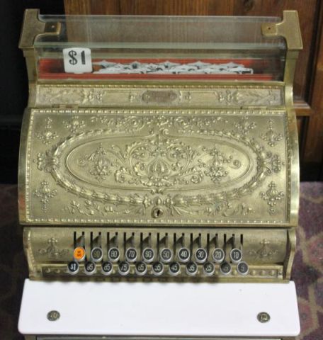 Vintage Brass National Cash Register.From