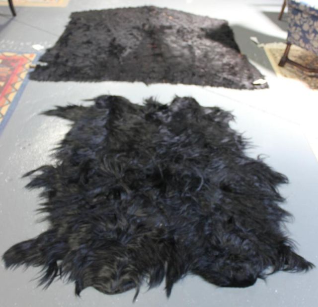 2 Vintage Animal Skin Rugs From 15ebb3