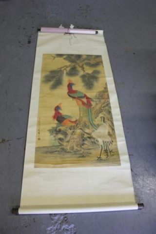 Chinese Scroll Painting of Phoenix 15ebdd