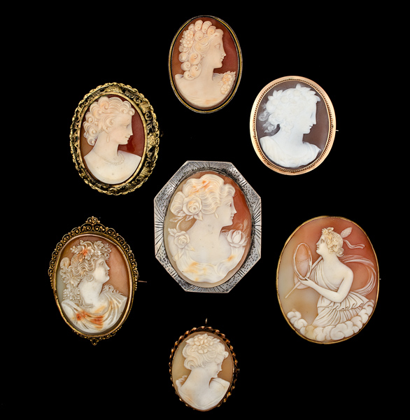 Plated Sterling Rolled Gold Cameo 15ecbe