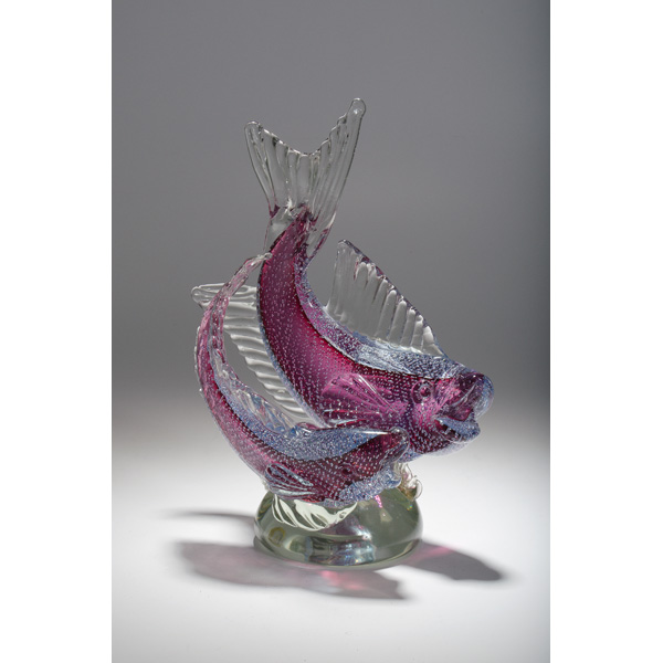 Murano Glass Bullicante Fish Centerpiece