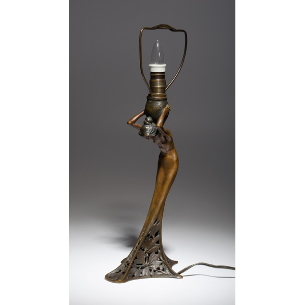 Art Nouveau Bronze Lamp Bronze