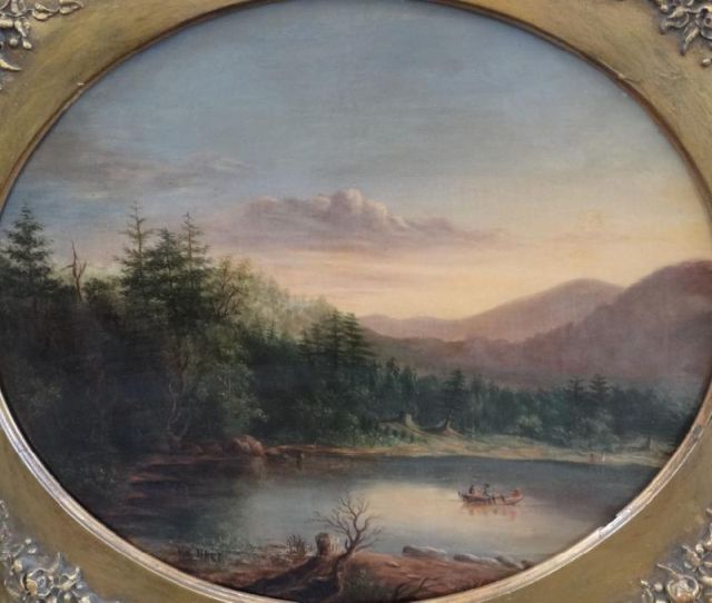 HART William. Hudson River O/C Landscape.Signed