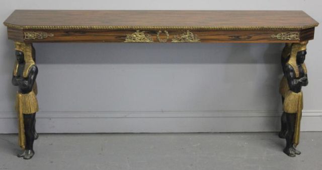 Egyptian Revival Style Console Table.A