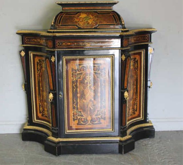 Victorian Lacquered and Marquetry 15ee82