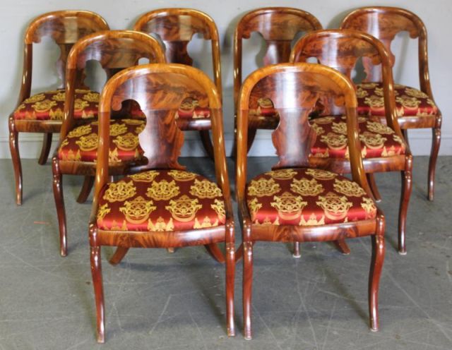 8 Empire Style Mahogany Chairs.From