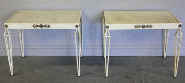 Pair of Midcentury White Painted 15ee95