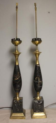 Pair of Midcentury Marble and Brass 15eea4