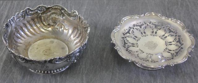 STERLING. Fancy Bowl and Tazza.From