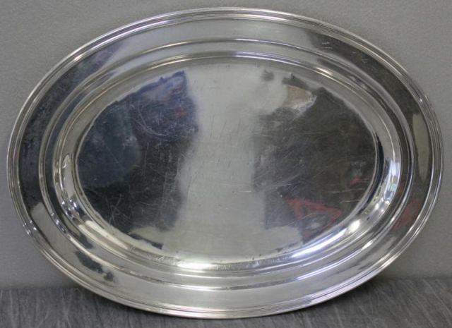 STERLING Tiffany Co Oval Tray Inscribed 15eeba