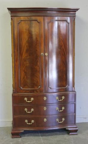 Baker Signed Mahogany Linen Press 15ef2f