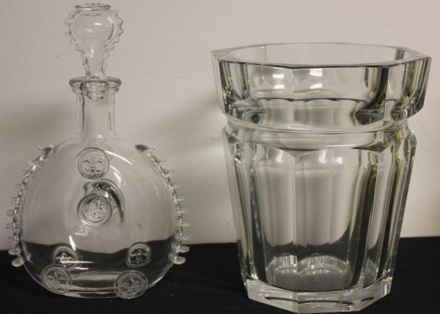 Baccarat. Signed Ice Bucket & Decanter.A