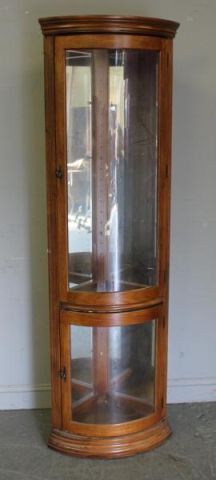 Curved Glass Corner Cabinet.From