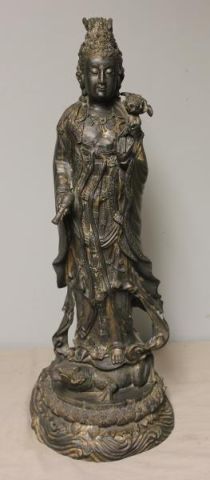 Asian Bronze Quan Yin From a Mamaroneck 15ef6e