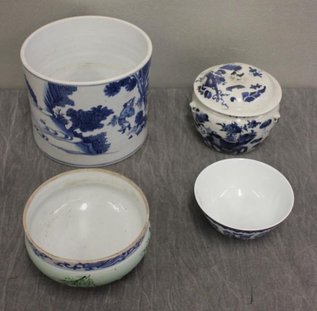 Lot of Asian Blue and White Porcelain.Includes