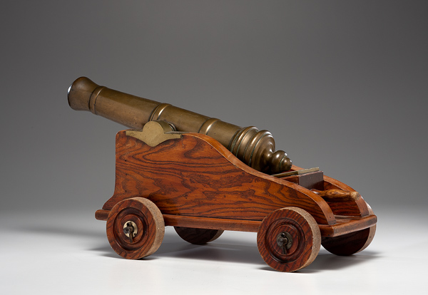 Brass Scottish Cannon with Wood