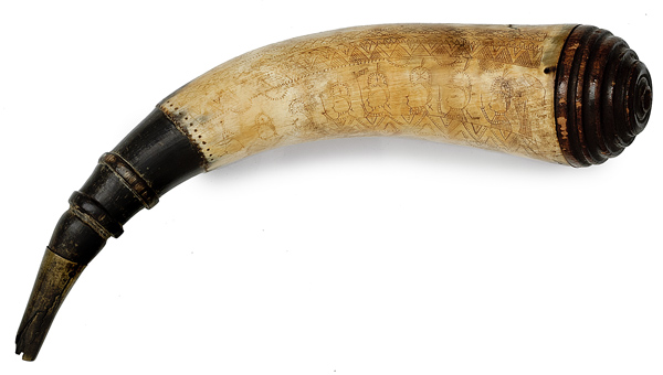 Early American Powder Horn With