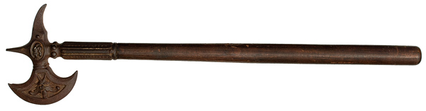 19th Century Figural Axe Iron blade