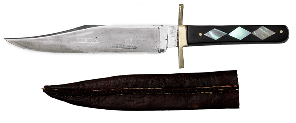 English Bowie Knife 7'' clipped-point